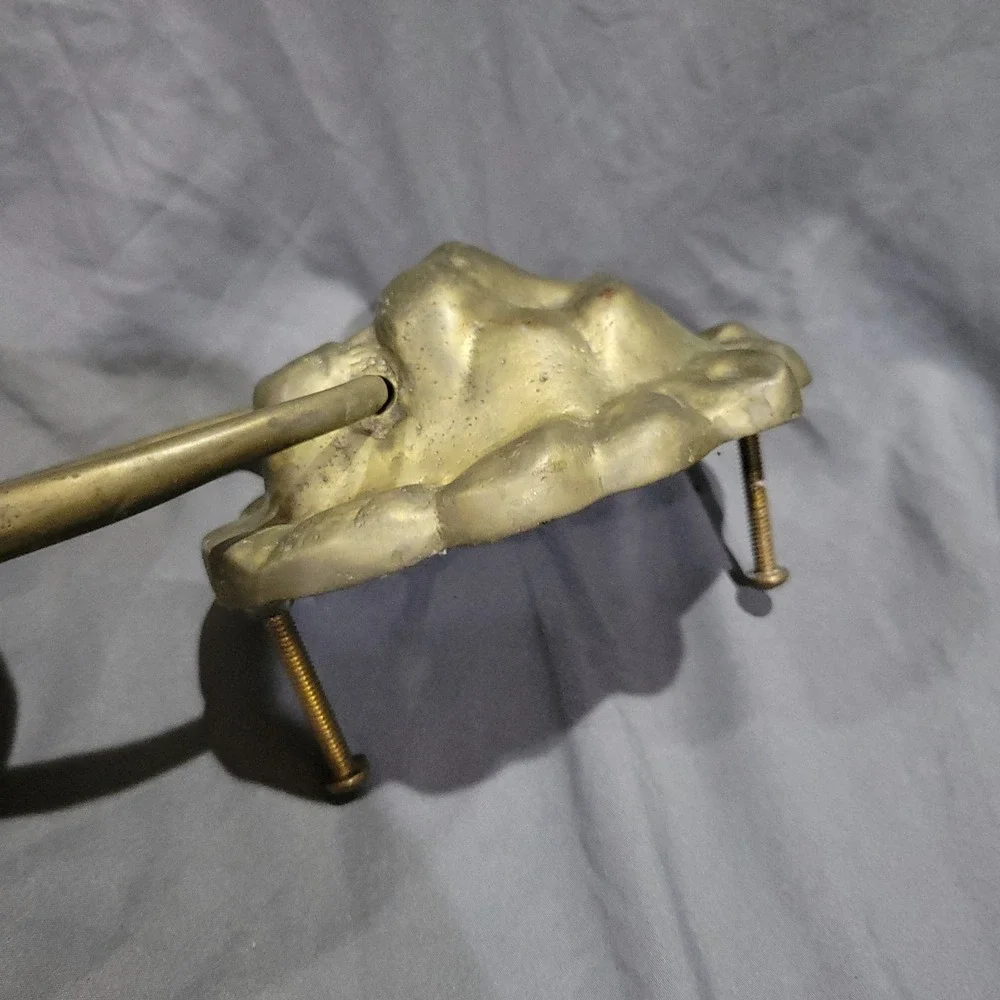 Vintage Heavy Solid Brass LION'S HEAD DOOR KNOCKER Antique Patina hardware